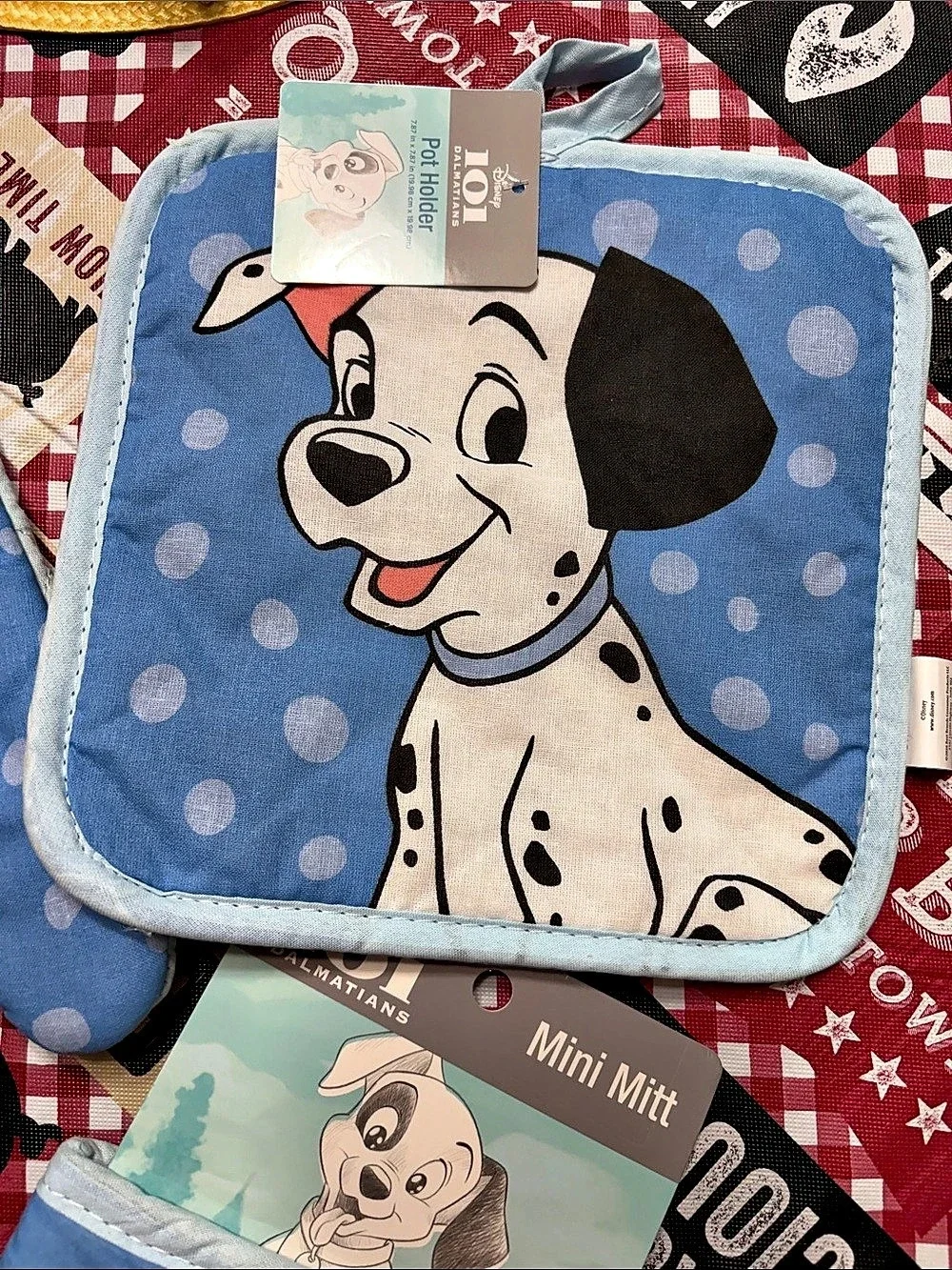 Disney 101 Dalmatians kitchen put holder set Blue & White NWT